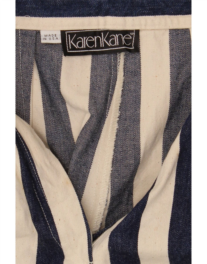 Karen Kane Kvinder High Rise Bermuda Shorts W28 Mellem marineblå stribet