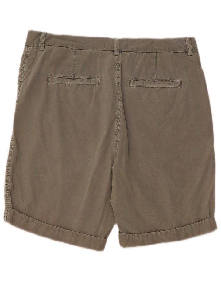 Marks & Spencer Chino Shorts til kvinder UK 12 Medium W32 Khaki Bomuld