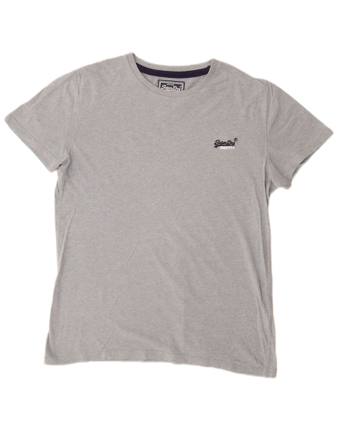 Superdry T-shirt top til mænd, stor grå bomuld