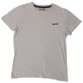 Superdry T-shirt top til mænd, stor grå bomuld