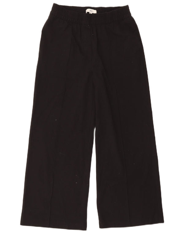 Marks & Spencer bukser med brede ben til kvinder UK 10 Small W30 L25 Black
