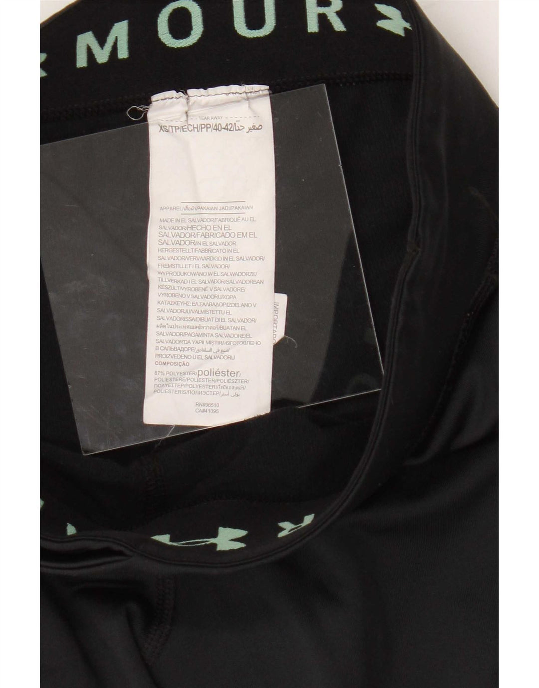 Under Armour Grafiske Leggings til kvinder UK 4 XS Sort Polyester