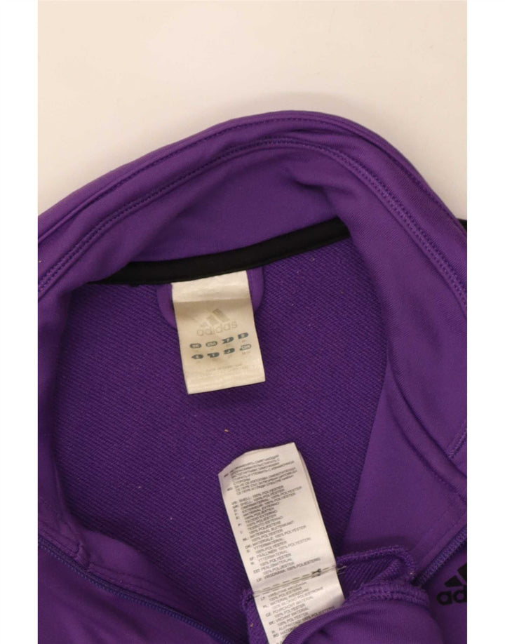 Adidas træningsdragt topjakke til kvinder UK 14 Medium Lilla Polyester