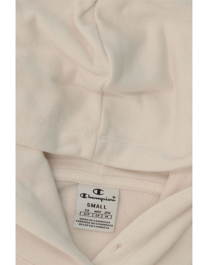 CHAMPION Womens Graphic Hoodie Jumper UK 10 Small White Vintage Champion and Second-Hand Champion from Messina Hembry 