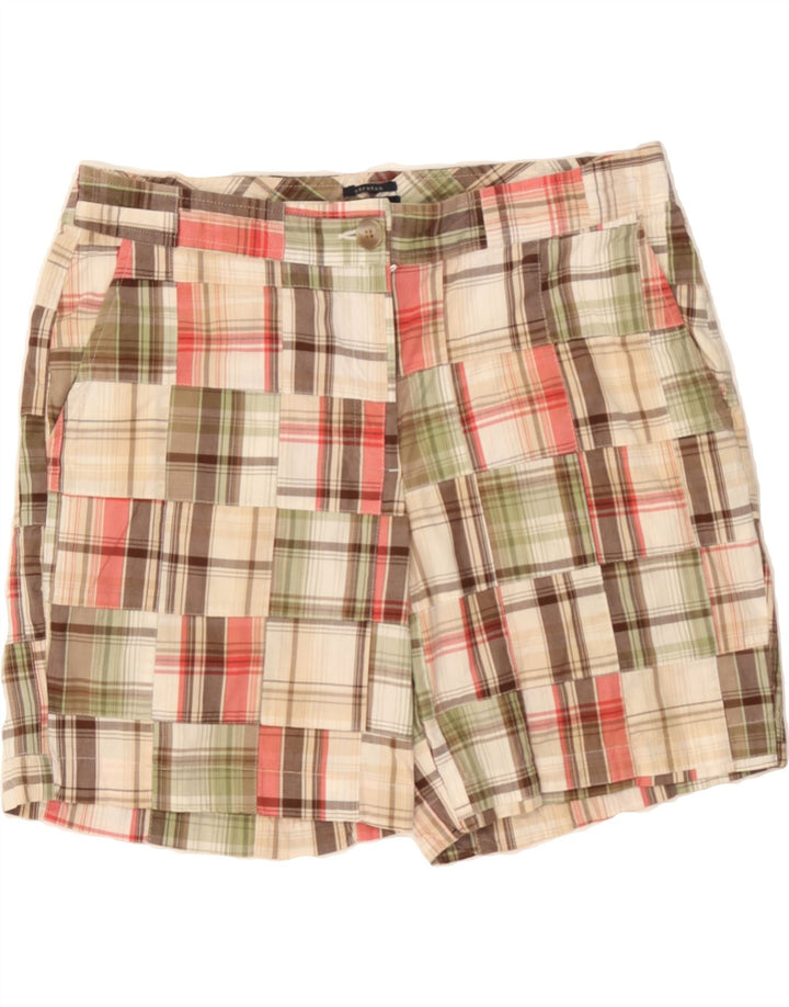 IZOD Womens Chino Shorts US 10 Large W34  Beige Patchwork Cotton Vintage Izod and Second-Hand Izod from Messina Hembry 