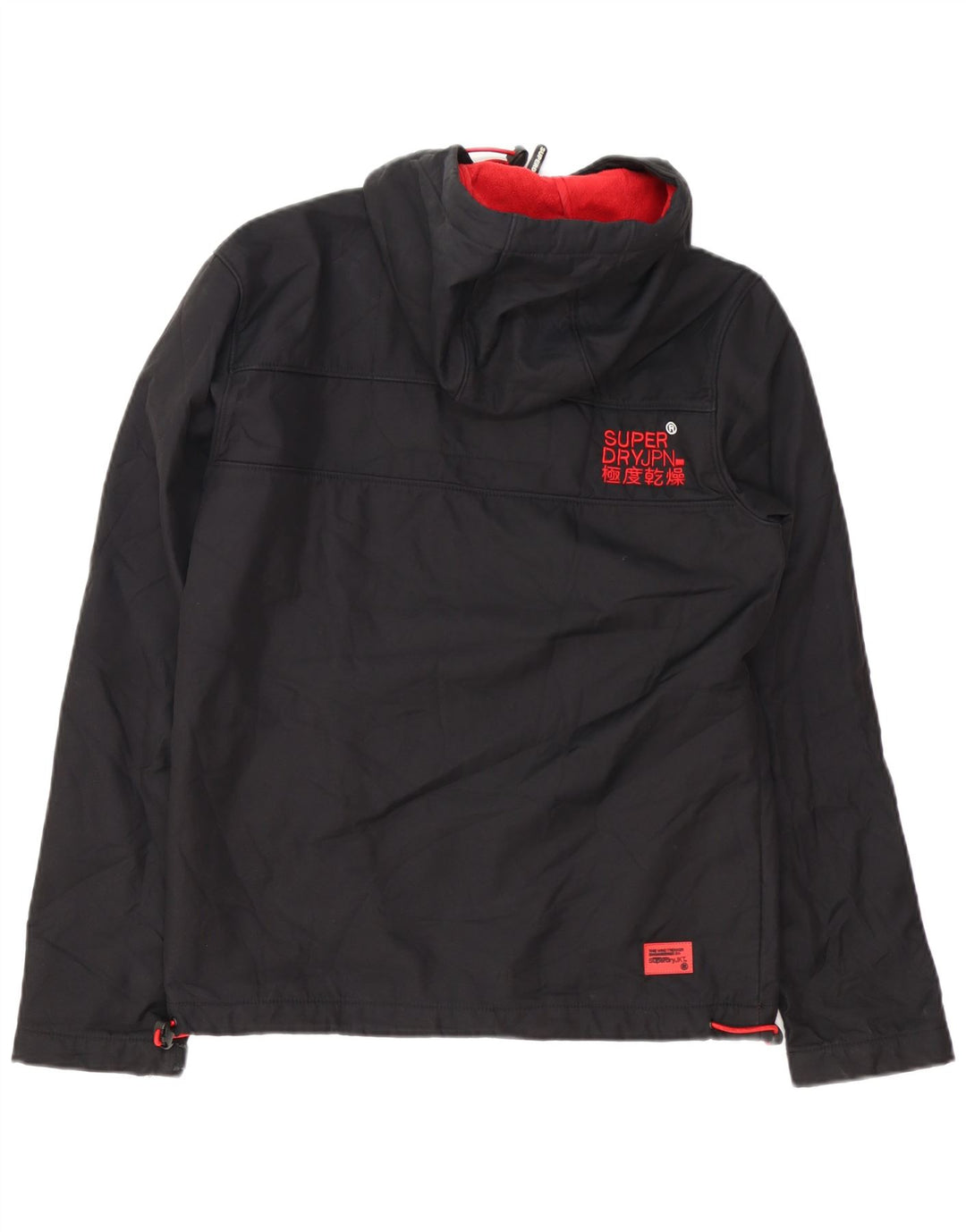 Superdry Windtrekker vindjakkejakke med hætte til mænd UK 38 Medium Sort