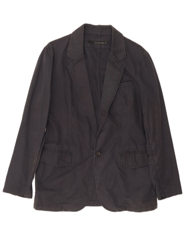 Calvin Klein Herre 1 Knap Blazer Jacket UK 42 XL Navy Blue