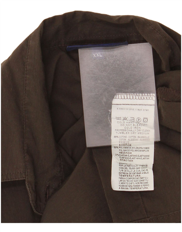 TRUSSARDI JEANS Dameskjorte UK 20 2XL Brun Bomuld