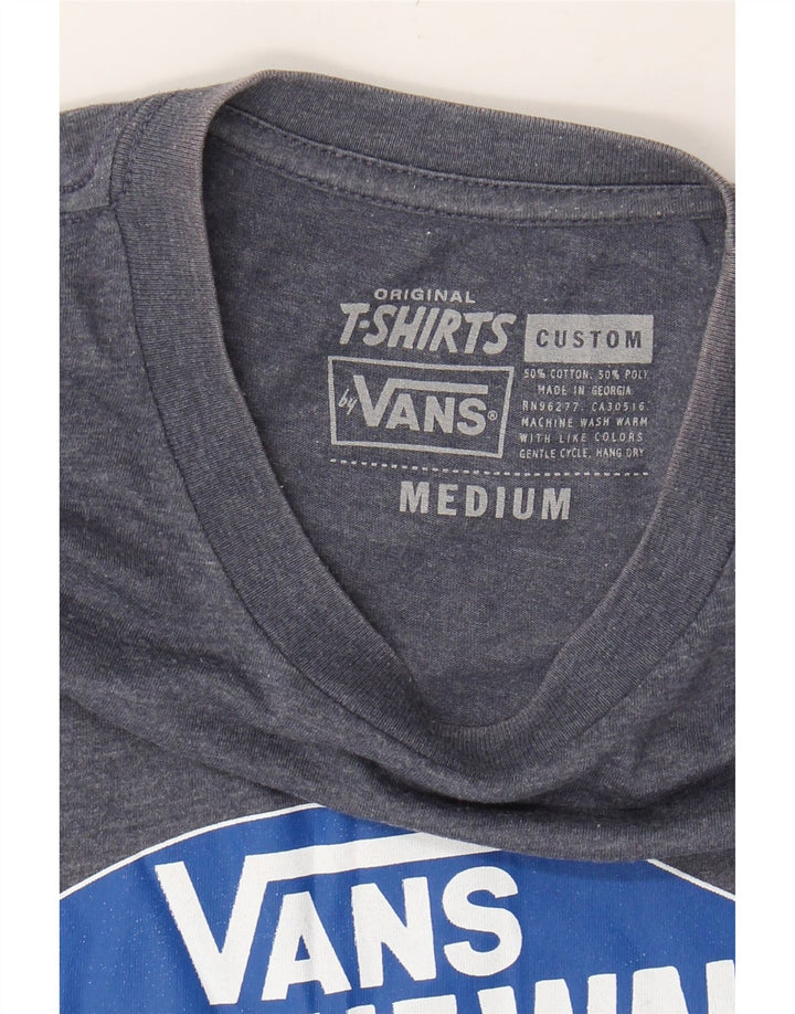 VANS Mens Custom Fit Graphic T-Shirt Top Medium Navy Blue Cotton Vintage Vans and Second-Hand Vans from Messina Hembry 