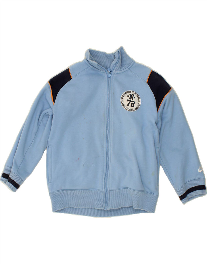NIKE Boys Graphic Tracksuit Top Jacket 6-7 Years Large Blue Colourblock Vintage Nike and Second-Hand Nike from Messina Hembry 