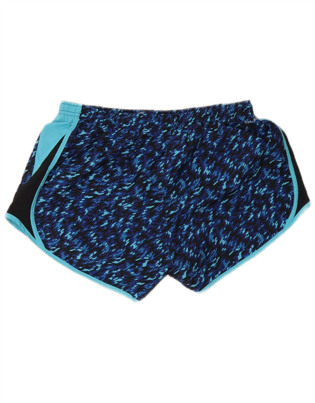 NIKE Womens Dri Fit Sport Shorts UK 14 Medium  Blue Spotted Polyester