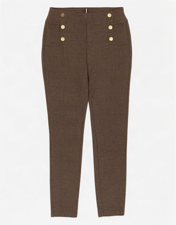 Tommy Hilfiger skinny bukser til kvinder Small W26 L27 Brown Houndstooth