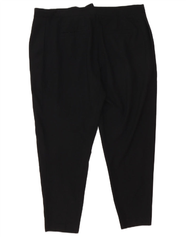 Zara Dame tilspidsede Casual Bukser Små W27 L25 Sort Polyester