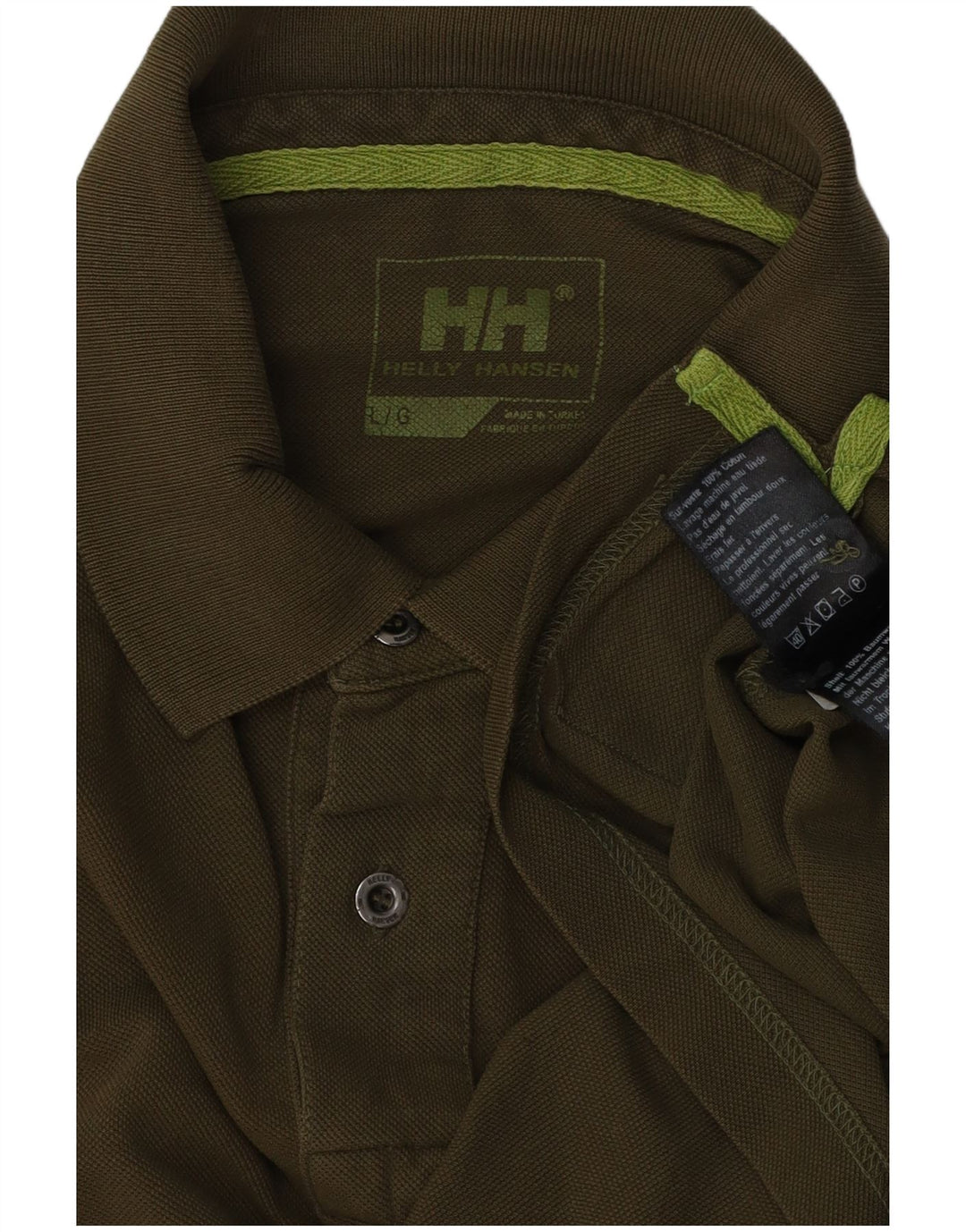 HELLY HANSEN Grafisk poloshirt til mænd Stor Khaki Bomuld