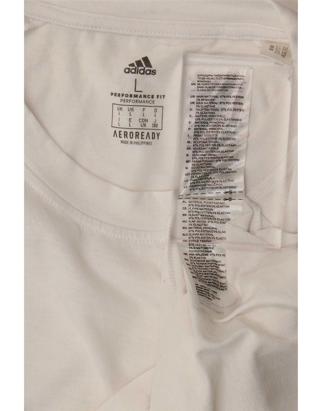 Adidas Herre Aeroready T-Shirt Top Stor Hvid Polyester