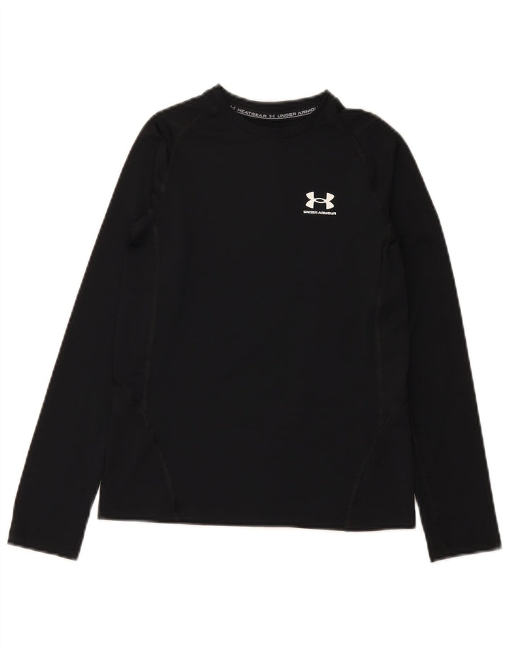 Under Armour Boys Heat Gear Top Langærmet 9-10 år Medium Sort