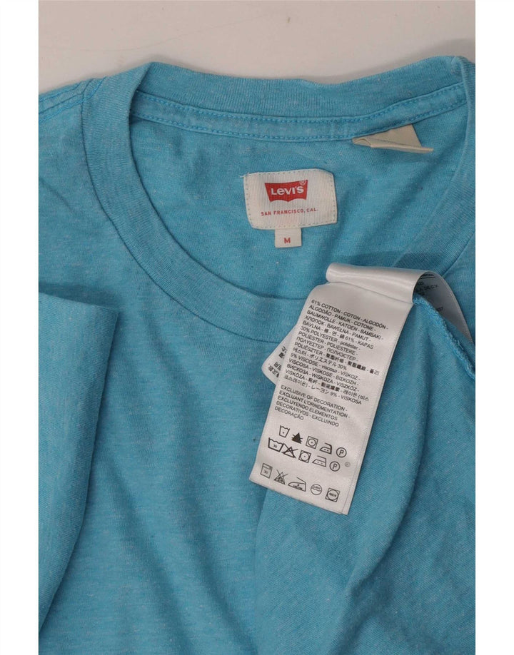 Levi's Herre T-shirt Top Medium Blue Flecked Bomuld