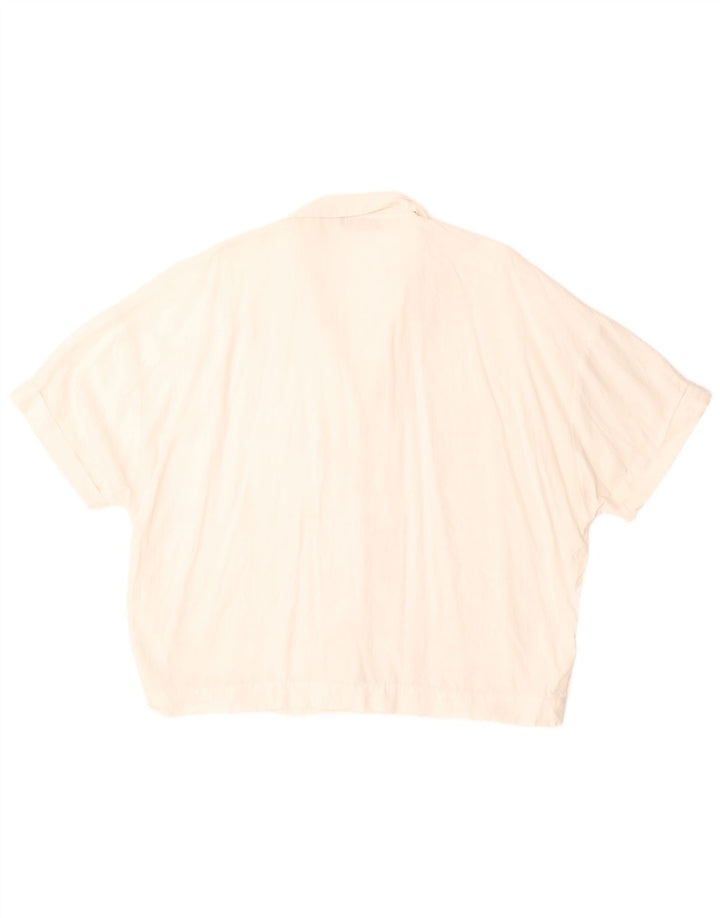 Zara Kortærmet Oversized Skjorte til kvinder UK 18 XL Hvid