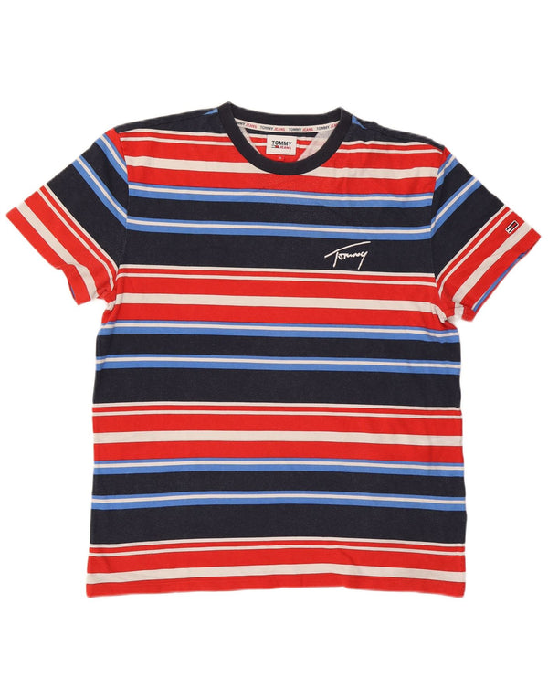 Tommy Hilfiger Herre T-Shirt Top XL Flerfarvet Stribet Bomuld