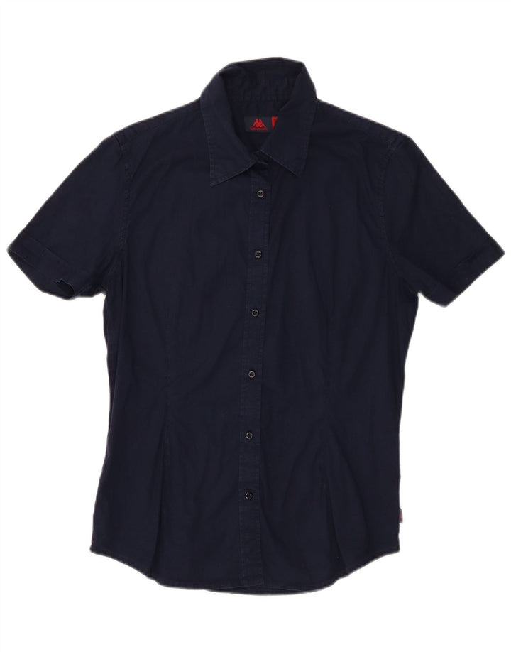 Kappa kortærmet skjorte til kvinder UK 18 XL marineblå