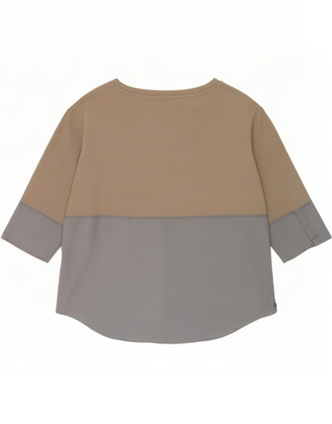 Cos Dame Top 3/4 ærmer UK 16 Large Grå Colourblock Polyester