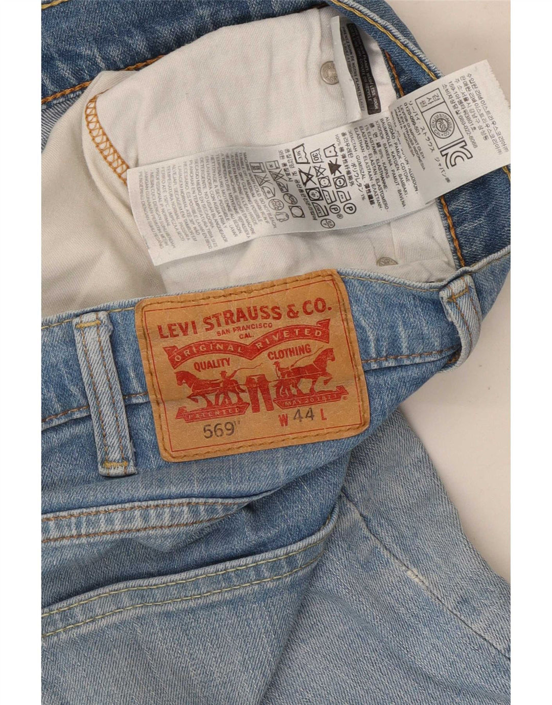 Levi's Herre 569 Denim Shorts W44 2XL Blå Bomuld