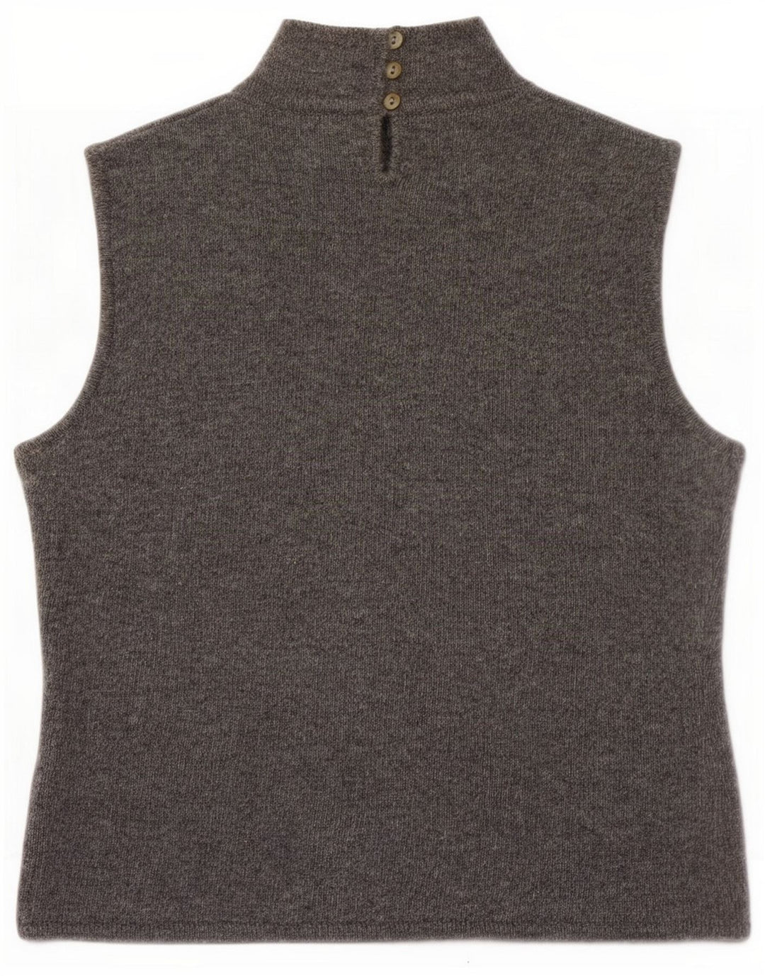 Roccobarocco Dame Grafisk Vest Tank Top IT 44 Mellemgrå Uld