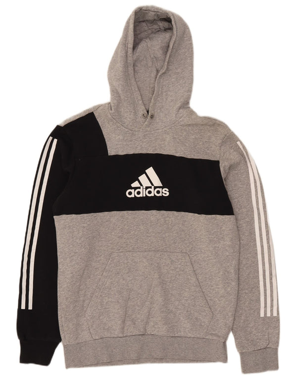Adidas Grafisk hættetrøje til mænd mellemgrå Colourblock Bomuld