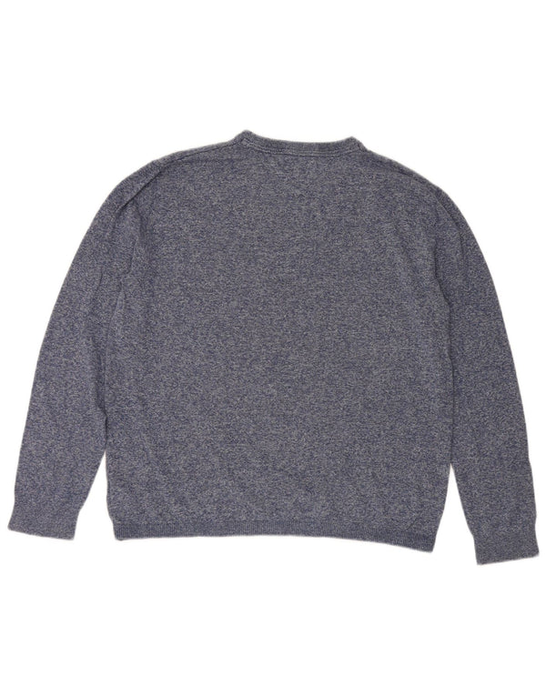 Tommy Hilfiger Dame Crew Neck Jumper Sweater UK 16 Large Navy Blue Bomuld