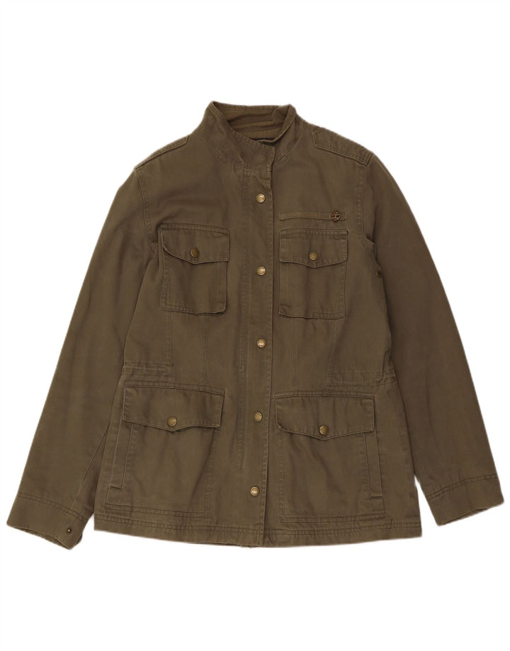 TIMBERLAND Militærjakke til kvinder UK 12 Medium Khaki Bomuld