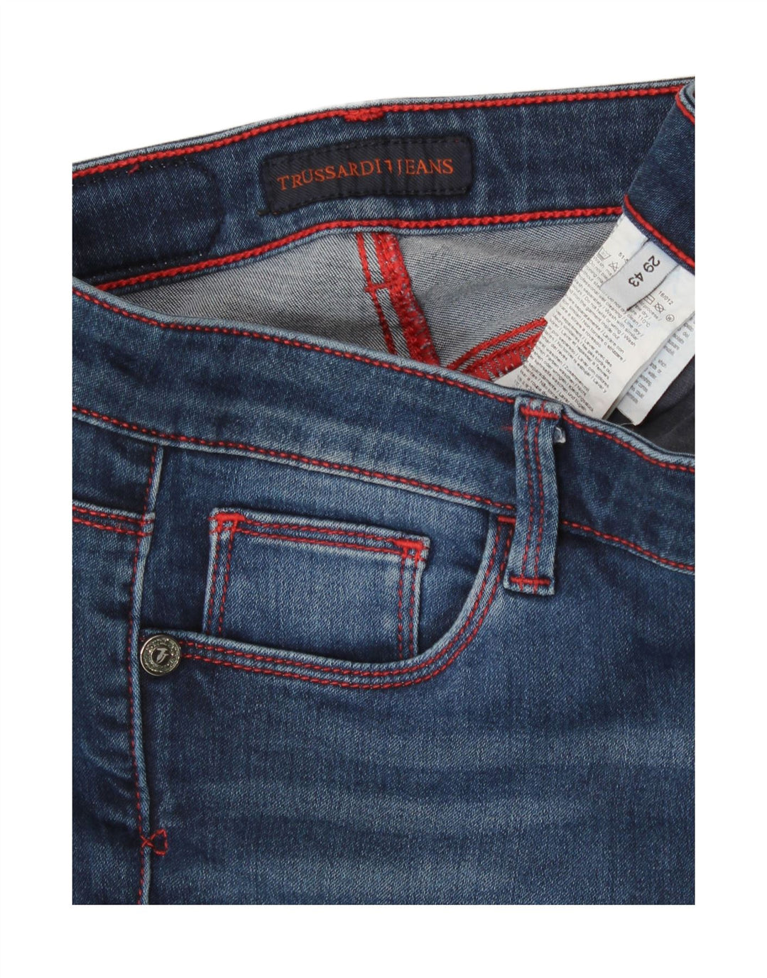 Trussardi Dame Skinny Jeans W29 L28 Blå Bomuld