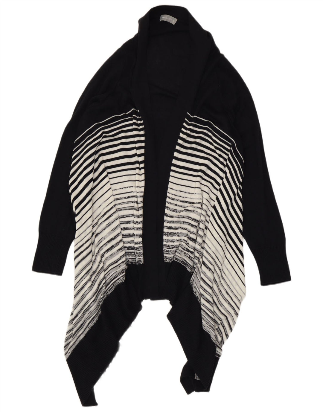 Marks & Spencer Dame Asymmetrisk Cardigan Sweater UK 14 Large Black