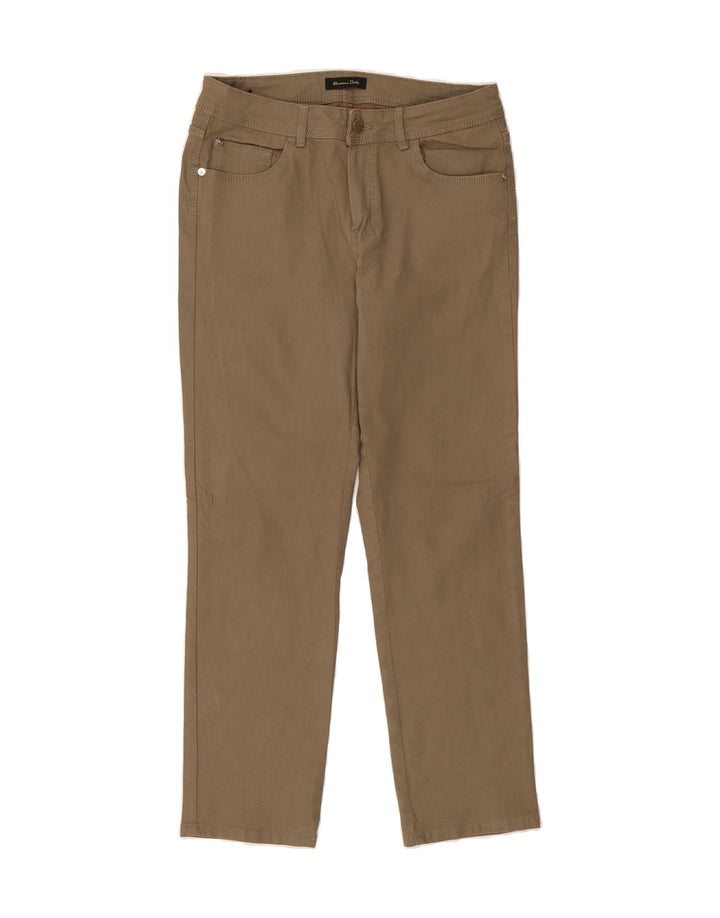 MASSIMO DUTTI Womens Straight Casual Trousers EU 40 Medium W30 L27 Beige Vintage Massimo Dutti and Second-Hand Massimo Dutti from Messina Hembry 