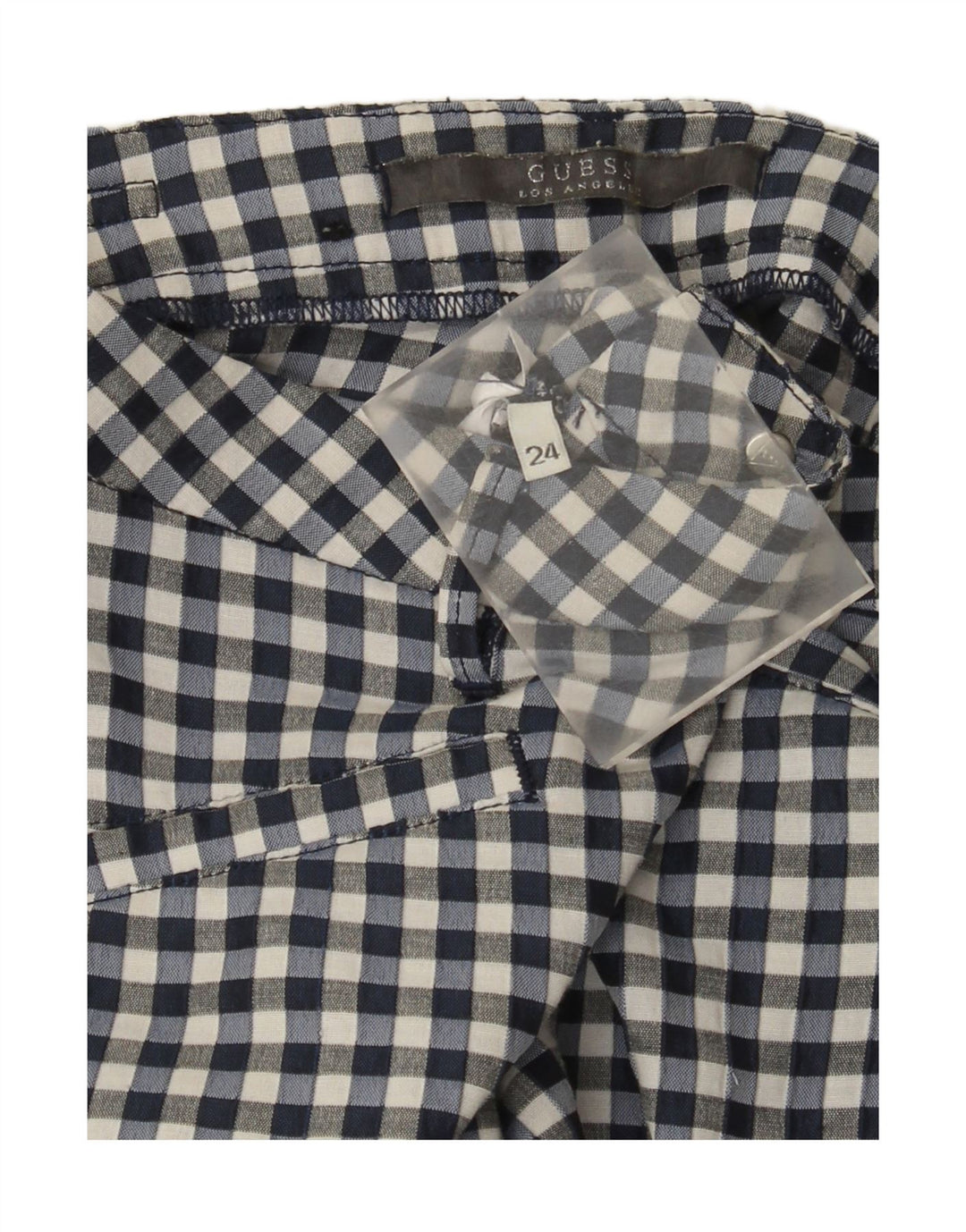 Guess Slim Casual Bukser til kvinder W24 L26 Marineblå Gingham