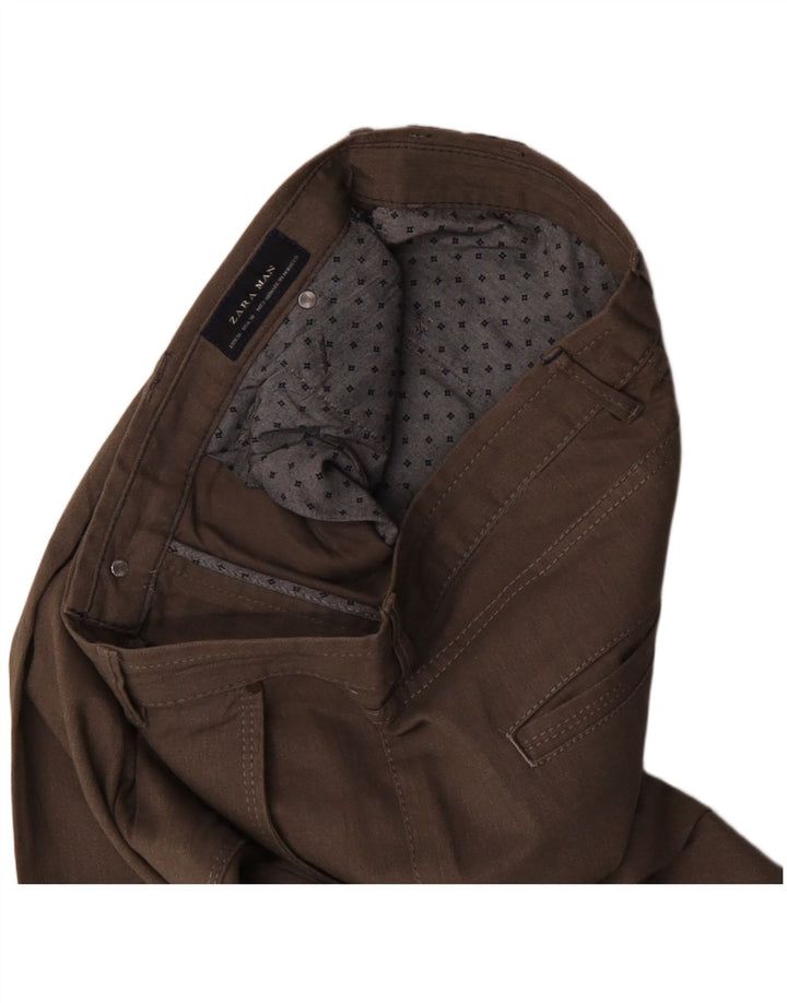 Zara Herre Slim Chino Bukser EU 38 Small W30 L31 Brun