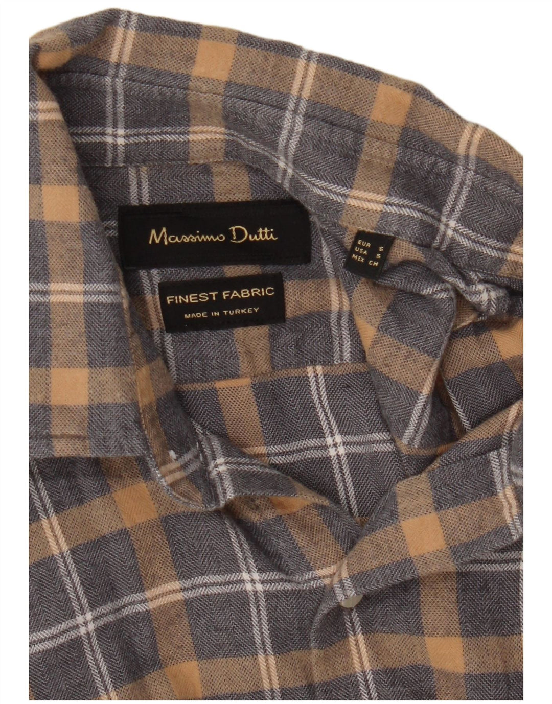 Massimo Dutti Herre flannelskjorte lille grå ternet