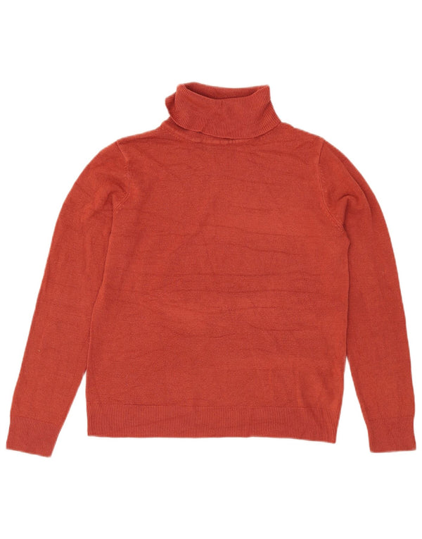 Marks & Spencer Dame Rullehals Sweater UK 10 Small Burgundy
