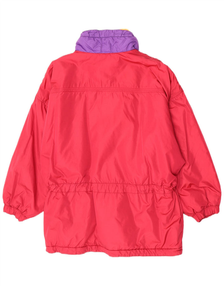 Vintage oversize skijakke til kvinder IT 44/46 Medium Rød Colourblock