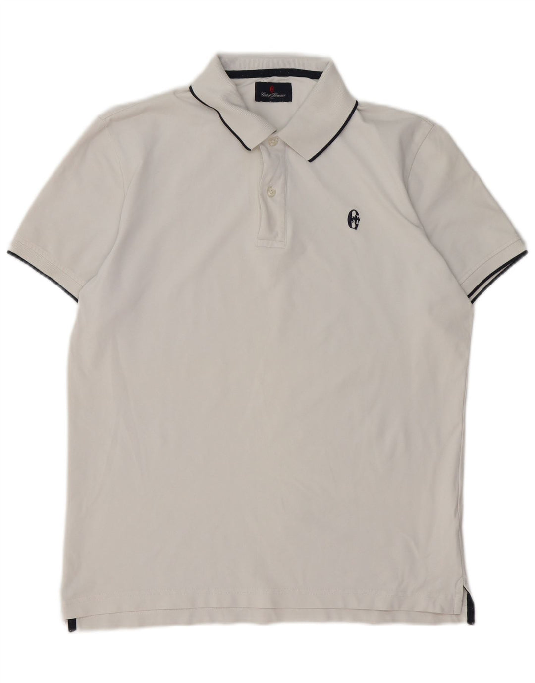 CONTE OF FLORENCE Herre poloshirt Medium hvid bomuld