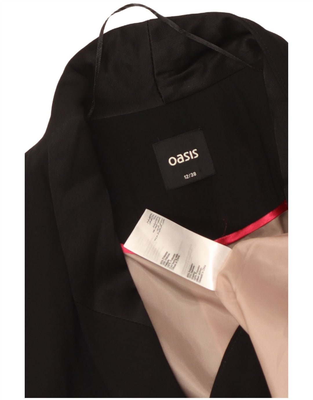 Oasis Dame 1 Knap Blazer Jakke UK 12 Medium Sort Polyester