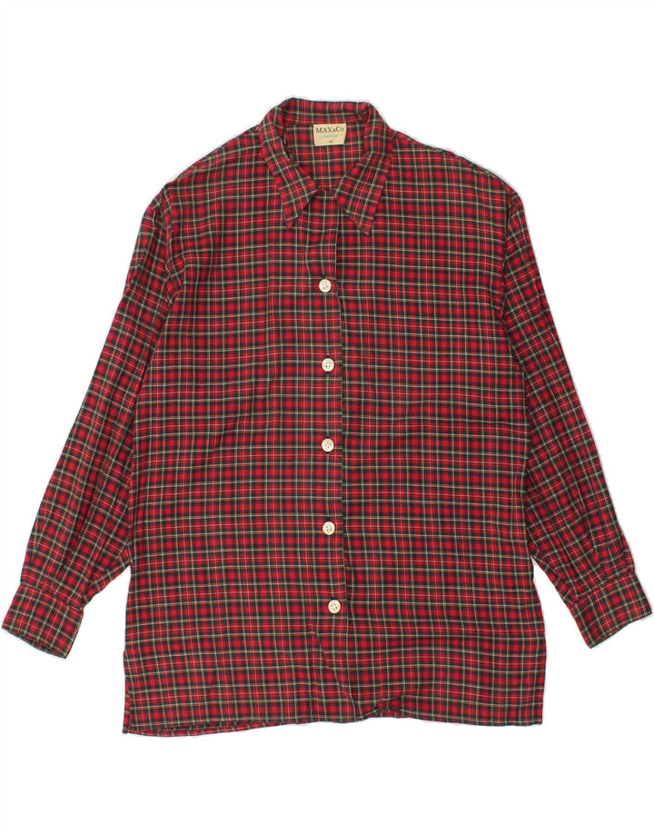 MAX&CO. Womens Shirt IT 42 Medium Red Check Cotton Vintage Max&Co. and Second-Hand Max&Co. from Messina Hembry 