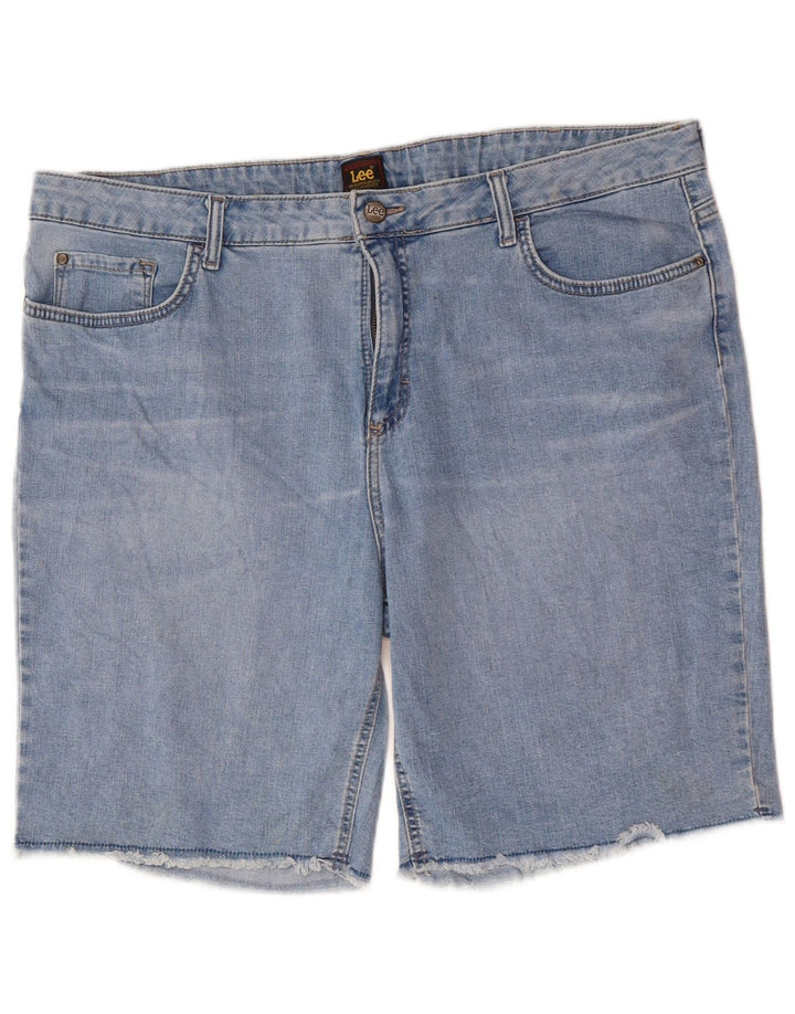 LEE Dame Denim Shorts US 22 3XL W44 Blå Bomuld