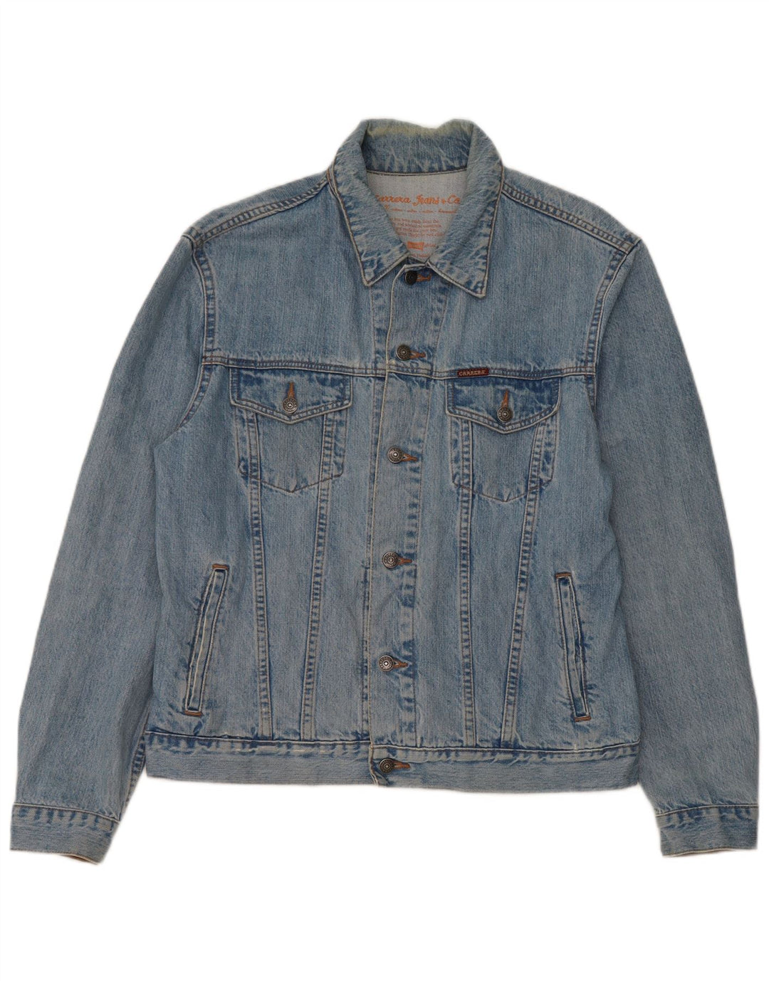 Carrera Herre denimjakke UK 40 Stor Blå Bomuld