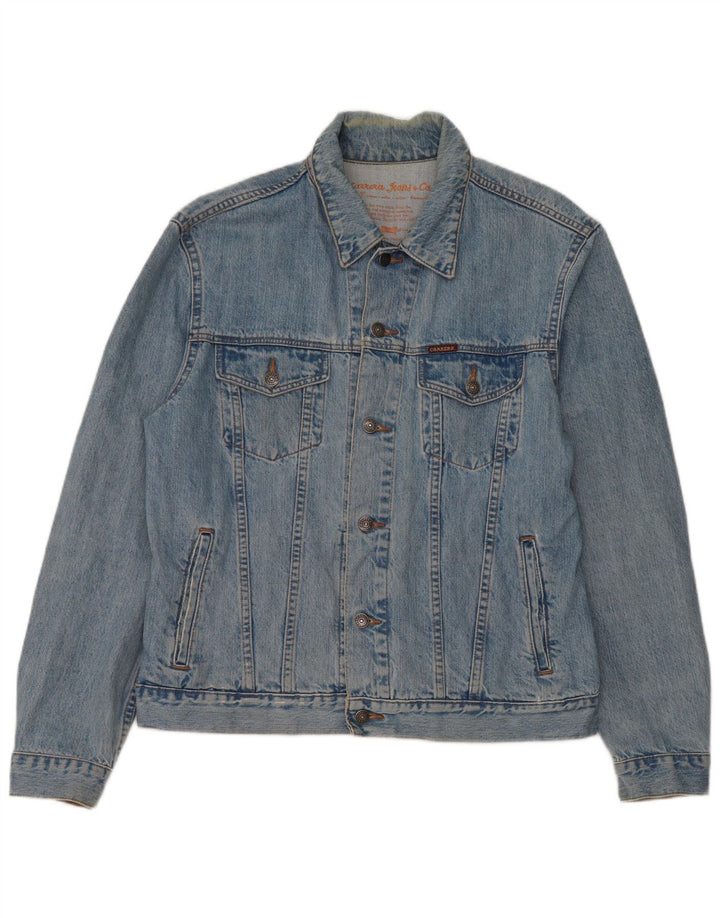 Carrera Herre denimjakke UK 40 Stor Blå Bomuld