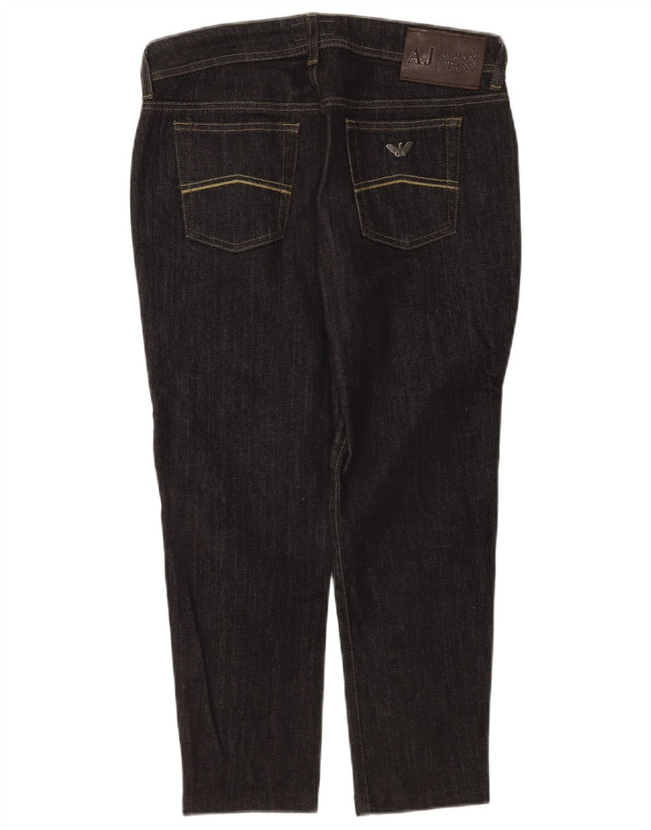 Armani Womens Cropped Jeans W29 L23 Sort bomuld