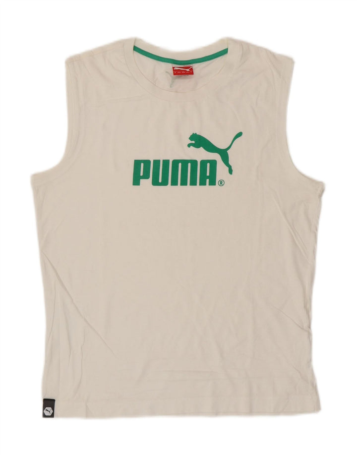 Puma Herre Grafisk Vest Top Medium Hvid