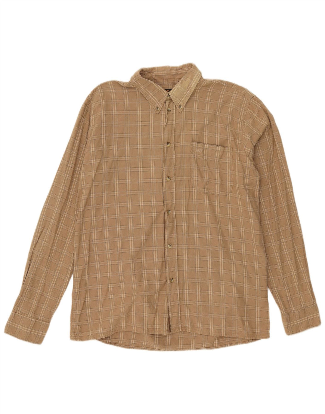 Lee Herre flannelskjorte Stor beige ternet bomuld