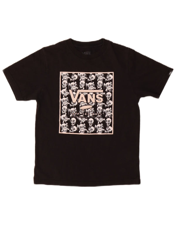 Vans Boys Classic Fit Grafisk T-Shirt Top 8-9 år Lille sort bomuld