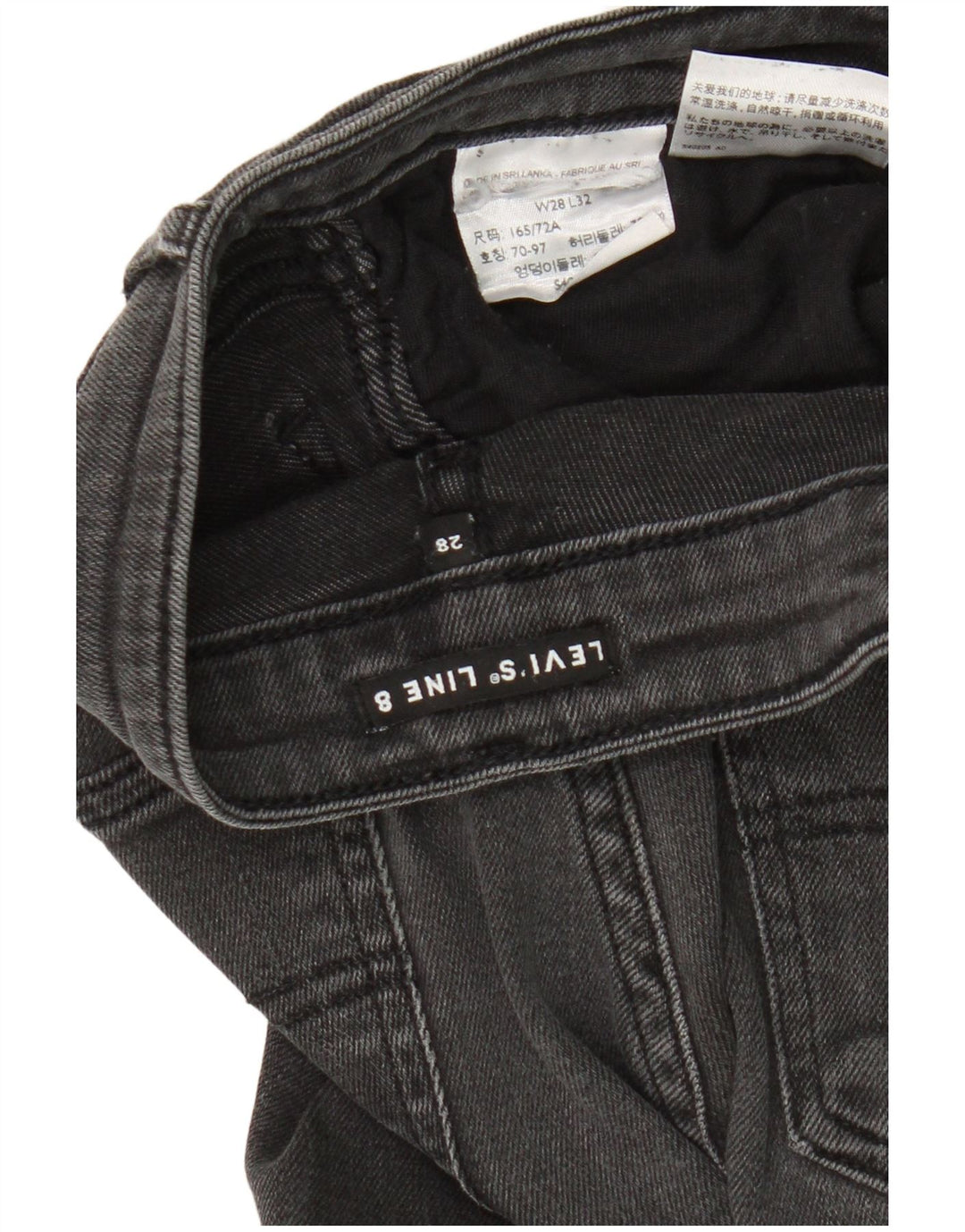 Levi's Womens Line 8 Skinny Jeans W28 L32 Grå