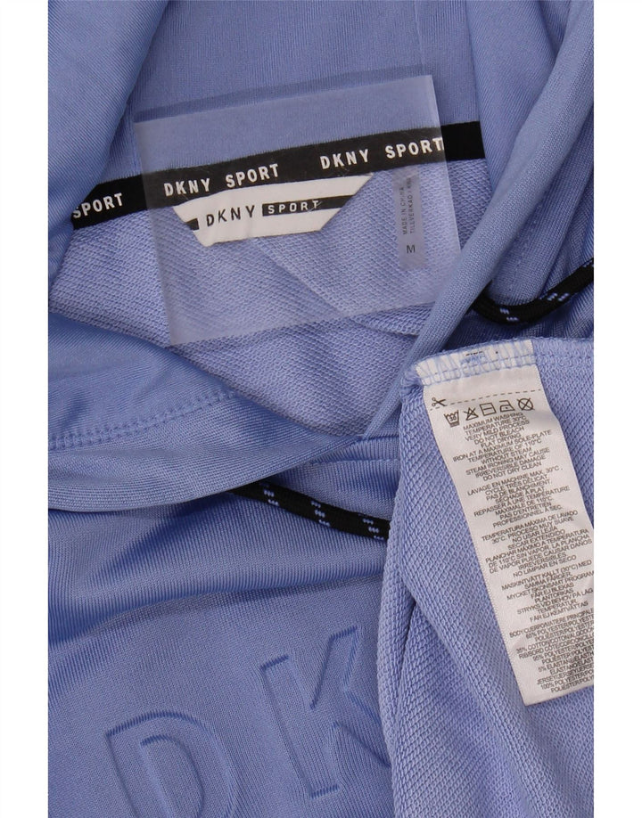 DKNY Mens Graphic Hoodie Jumper Medium Blue Polyester